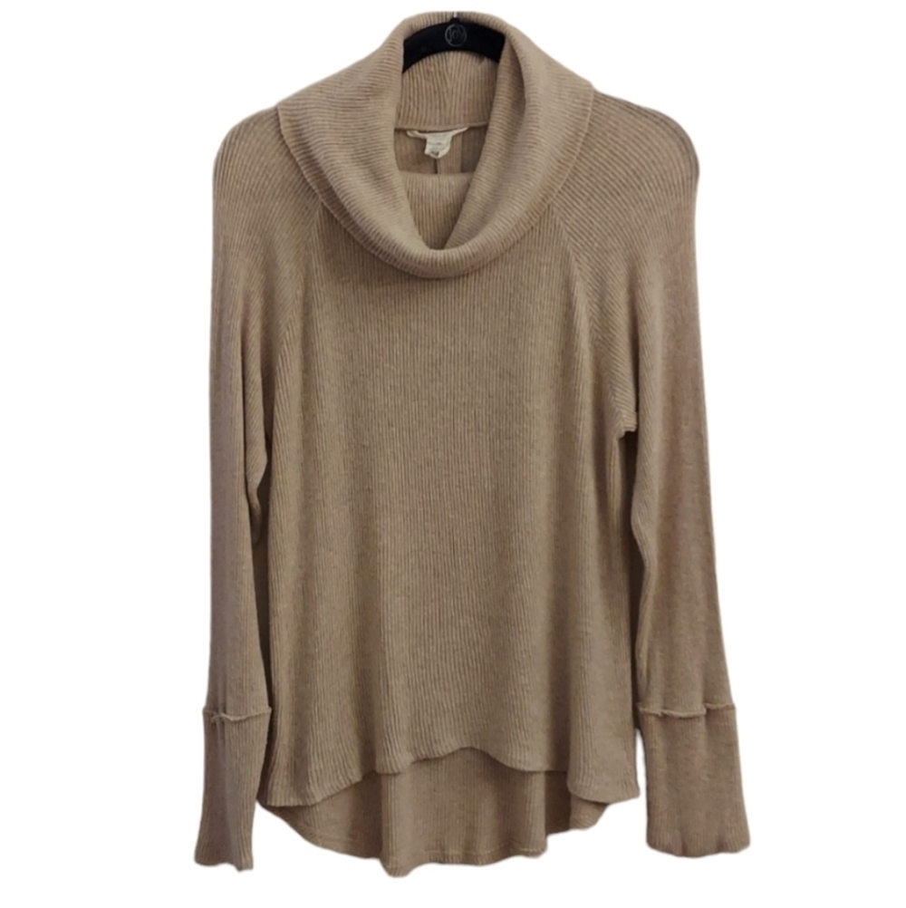 CASLON Cowl Neck Long Sleeve Hi/Low Sweater